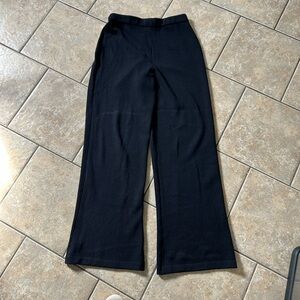 St. John Black Wide Leg Knit Pants